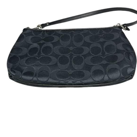 Coach Black Logo Wristlet Vintage - Picture 2 of 10